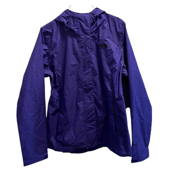 The North Face Womens Purple Hooded Rain Jacket MEDIUM ALL SEASON POCKETS HOOD